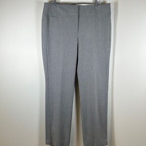 LOFT Ann Taylor Julie Straight Leg Dress Pants Gray Career Work Office Size 14